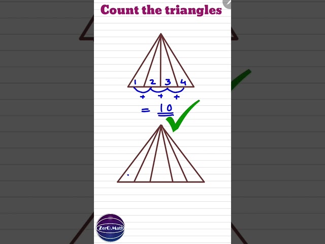 count the triangles #shorts #geometry #maths #mathtricks #triangle