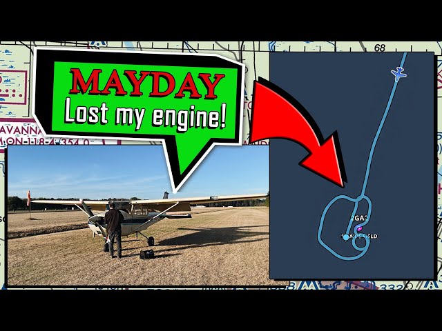 Cessna C172 Skyhawk has ENGINE FAILURE | Lands on a grass field