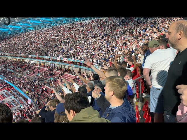 Sweet Caroline after beating Denmark! UEFA2020 Semi-Final England team and supporters singing 8 Jul