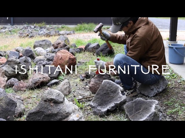 ISHITANI - Build a wood stove Rock Wall with volcanic rocks from our garden