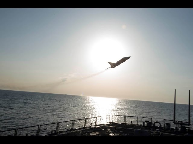 Compilation of Russian jets passing near the USS Donald Cook