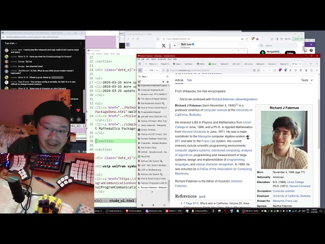 Xah Ep544 Did Richard Stallman Create Emacs? Happy Hacking Keyboard, Lexical vs Dynamic Scope