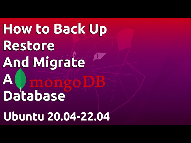 Back Up, Restore, and Migrate a MongoDB Database