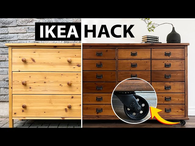 Turning an IKEA Dresser into an Industrial Apothecary Cabinet | IKEA HACK