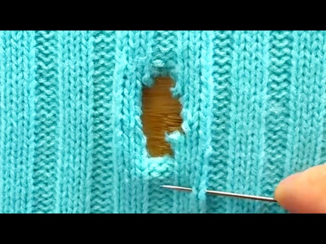 How to Invisibly Mend Holes in a Knitted Sweater Without Leaving Any Traces
