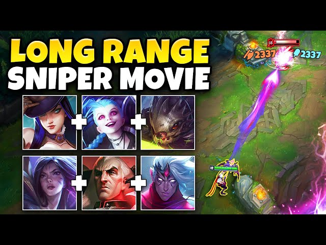 League of Legends but I play the BEST long range champions (SNIPER MOVIE!)