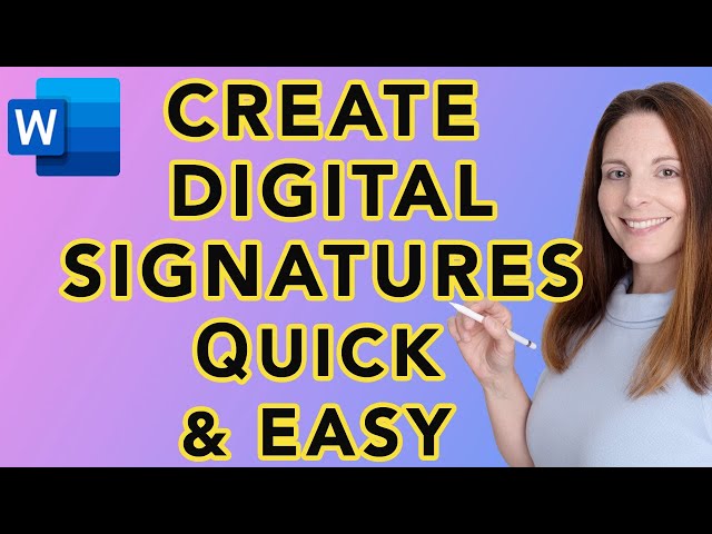 How to Create Digital Signatures in Word – Quick and Easy Tutorial – Transparent Background