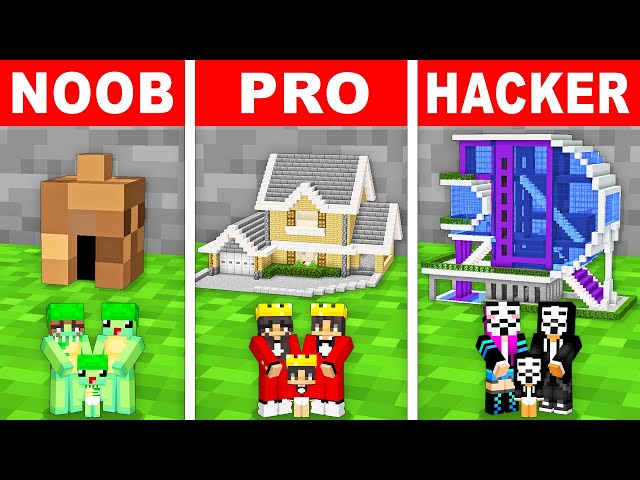 NOOB Vs PRO: TINY FAMILY HOUSE Build Challenge In Minecraft!