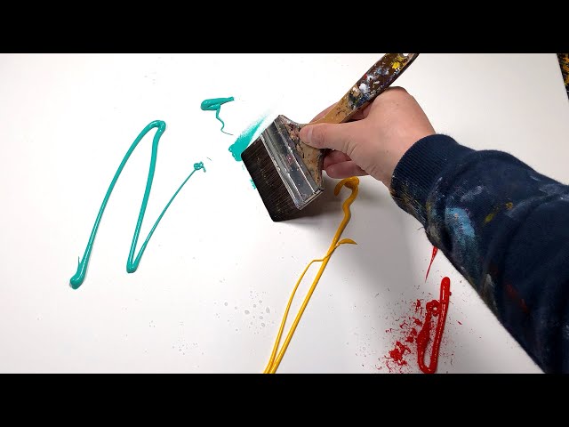 Abstract Painting Demonstration With Masking Tape | Wotan