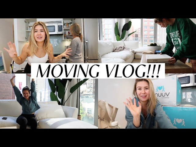 MOVING VLOG: moving apartments in NYC + unpacking, organizing, decorating