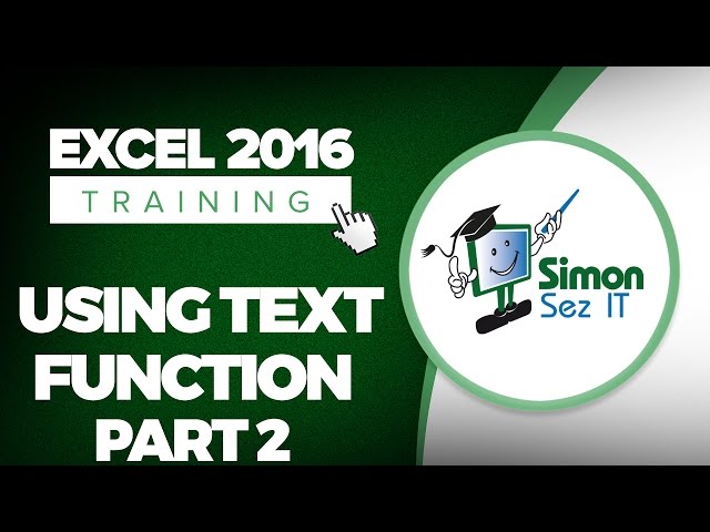 How to Use Text Functions in Microsoft Excel 2016 - Part 2