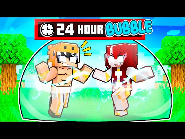 MY BULLY GIRLFRIEND Locked ME Inside A GODDESS Bubble For 24 Hours... (Minecraft)