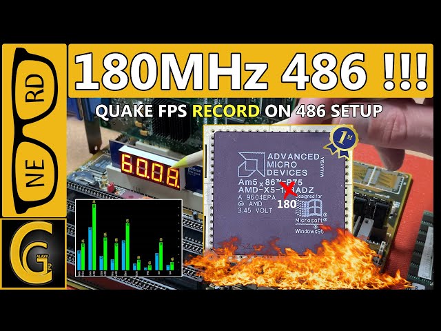 AMD X5-133 Overclocked @180MHz / RECORD FPS in Quake/ PCI Clock Checker Tool