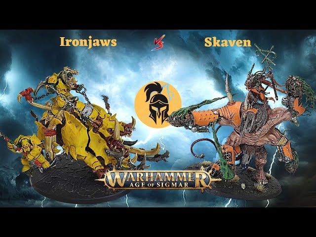 Age of Sigmar Battle Report: NEW Ironjaws vs Skaven: Big Pigs vs Thanquol and the Stormfiends!!