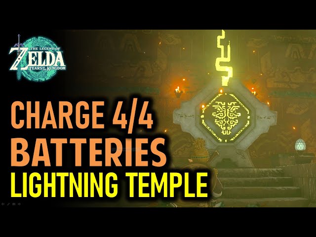 Lightning Temple Puzzle Walkthrough - Charge All 4 Batteries | Legend of Zelda: Tears of the Kingdom