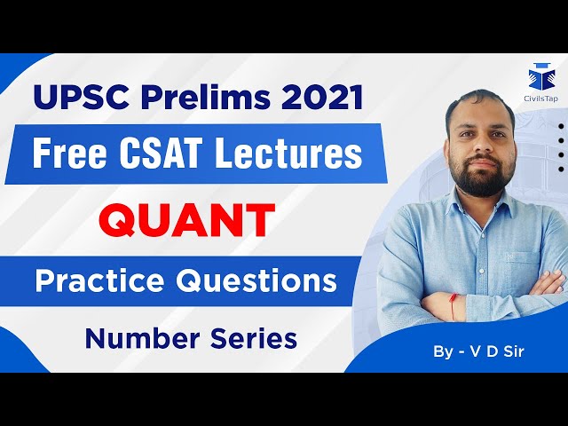 FREE Intensive CSAT Revision | UPSC Prelims 2021 | Practice Question - Number Series | Reasoning 37