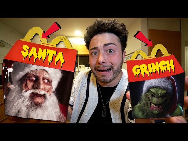 DO NOT ORDER SANTA CLAUS AND GRINCH HAPPY MEAL AT 3 AM!! (GROSS)