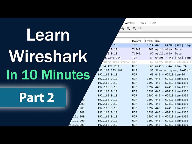 Learn Wireshark in 10 minutes Part 2  - Wireshark Tutorial (Capture and Protocol Filters)