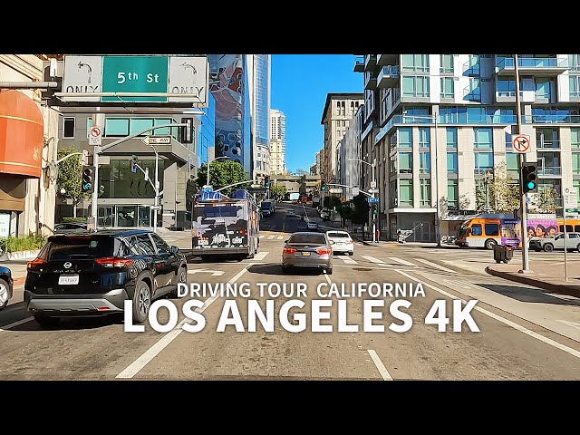 [Full Version] Driving Los Angeles Wilshire Blvd, La Cienega Ave, Sunset Strip, Downtown, California