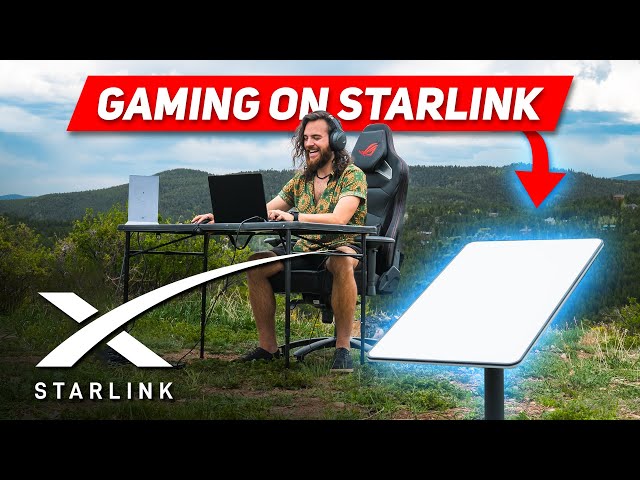 Gaming with Starlink on top of a MOUNTAIN | Vanlife Gaming