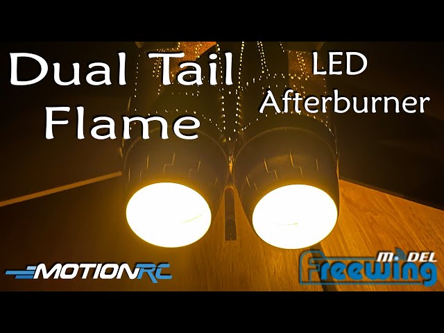 Freewing Universal Dual Tail Flame Afterburner LED Light for Bifurcated 80/90mm EDF Jets | Motion RC