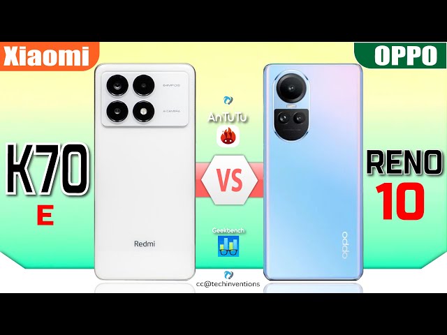 Redmi K70e vs Oppo Reno 10 5G  |  #8300uvs7050 #antutu #geekbench #reno10 #pocox6pro  #k70e