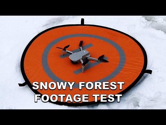 Dji Mavic Mini GPS Drone Flies into Snowy Weather