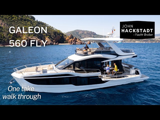 Galeon Yachts 560 fly. One take walk through. Impressive!!!