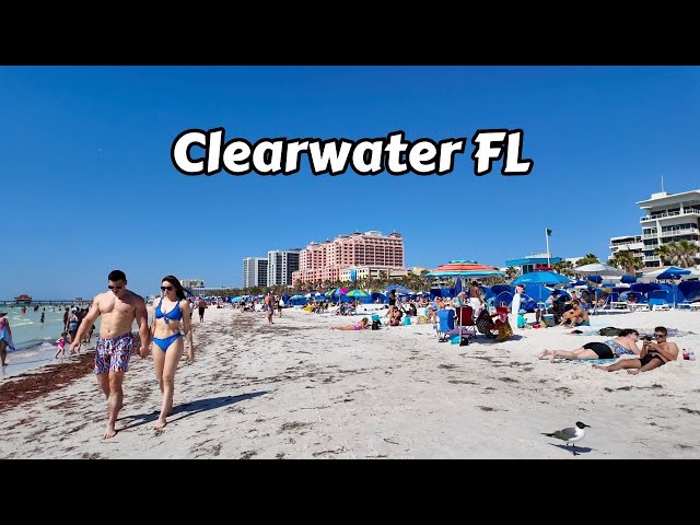 Spring Break 2024 - Tampa 4k Walking Tour Florida's Clearwater Beach