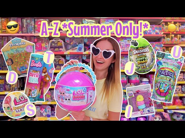 A-Z *SUMMER ONLY* MYSTERY TOYS SHOPPING CHALLENGE!!😎☀️👙🏝️🛒 (WORLD'S BIGGEST TOY STORE!!🫢)