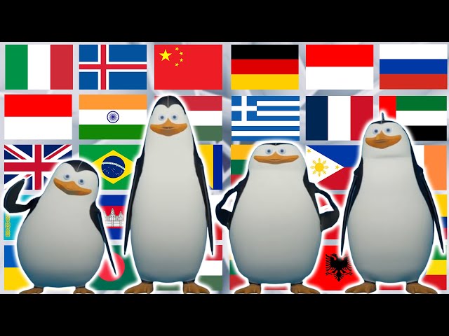 "Los Pingüinos me la van a Mascar" in different languages meme