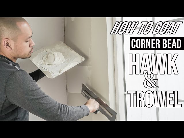 How To Coat Corner Bead Using Hawk And Trowel On Drywall | Easy DIY For Beginners!