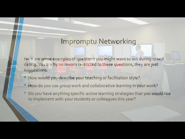 Impromtu Networking - Teaching Video