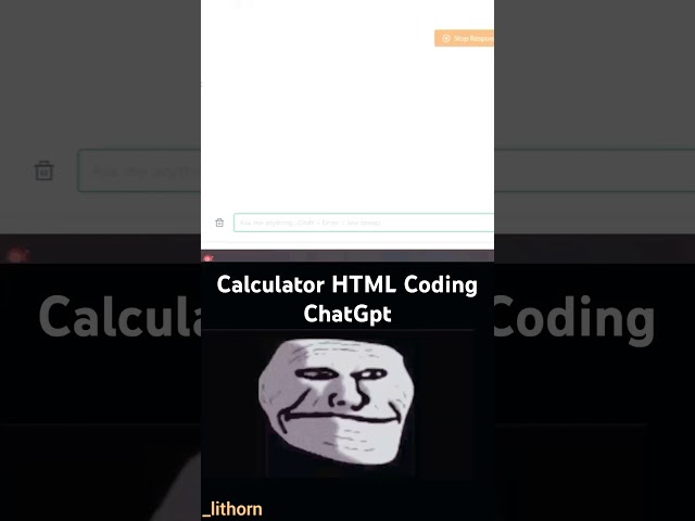 Coding html calculator using Ai tools Chat Gpt #tech #ai #chatgpt #html #hacker