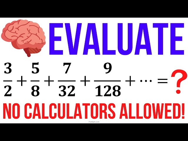 Find the Sum of this Infinite Series | No Calculators Allowed! | Train Your Brain
