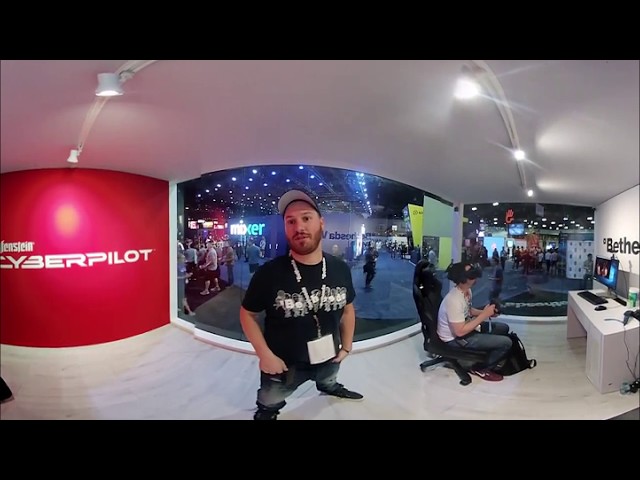 4K 3D 360° VR E3 2018: Bethesda VR : Wolfenstein Cyberpilot : HTC VIVE DISPLAY LINK XR