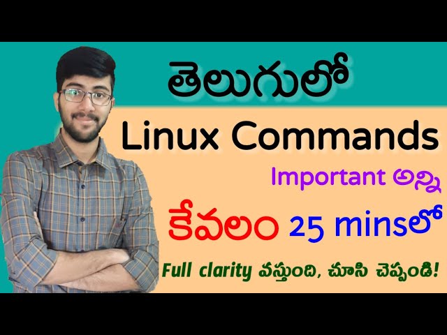 Linux commands in telugu | All important linux ubuntu commands | Vamsi Bhavani