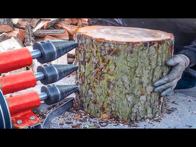 Amazing Dangerous Homemade Firewood Processing Machines in Action