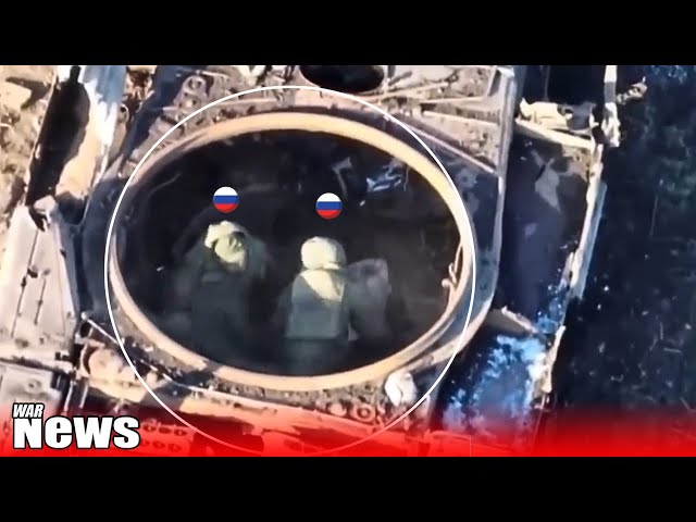 Hiding in a destroyed tank was a mistake🔥Ukraine war footage
