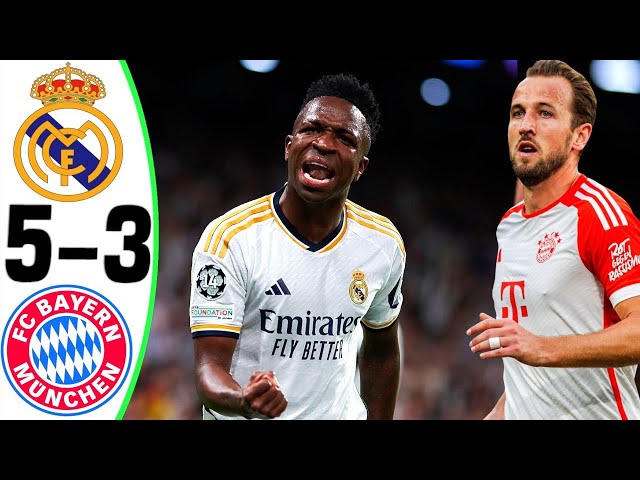 Real Madrid vs Bayern Munich 5-3 - All Goals and Highlights - 2024 🔥 VINI JR