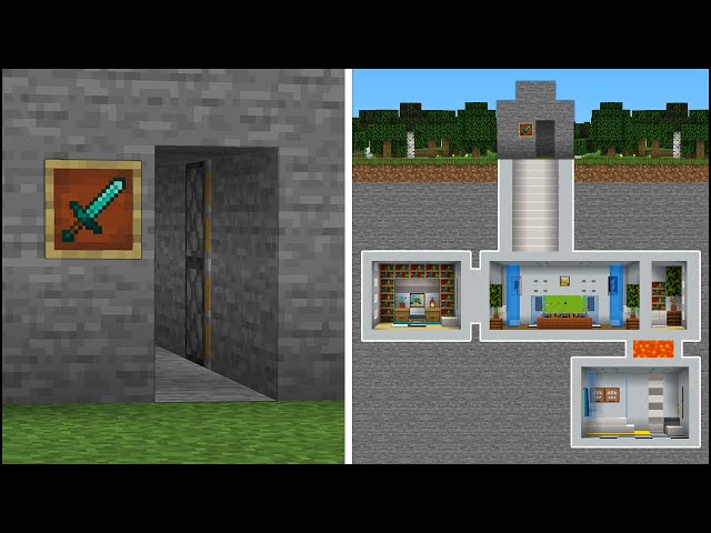 Minecraft Tutorial: How to Build a Secret Underground Base - Easy #1