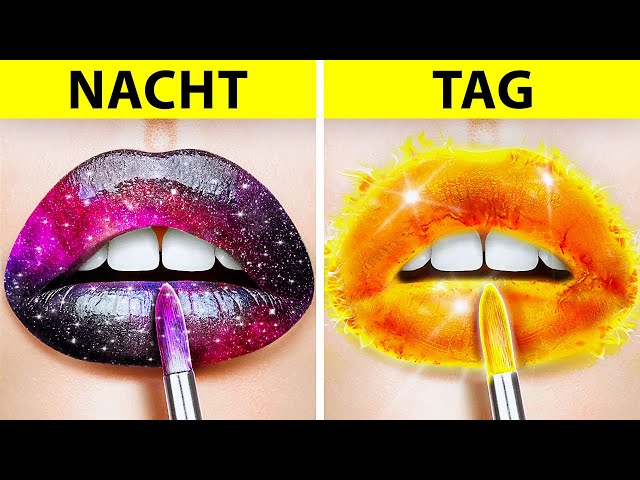TAG vs. NACHT BEAUTY-HACKS || Schmuggle Make-up in den Unterricht! Food-Hacks von 123 GO! SCHOOL