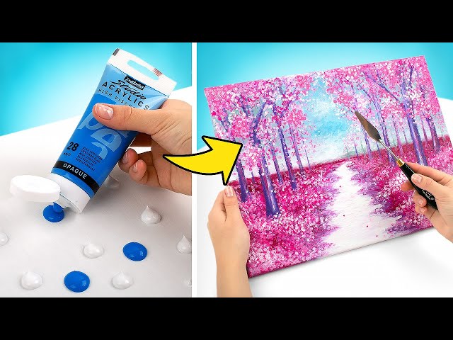 Einfache Zeichentechnik mit Acrylfarben, die jeder kann!