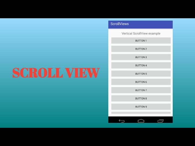 scrollview in android / how to add scroll view in android/ scroll bar in android  studio/ android UI