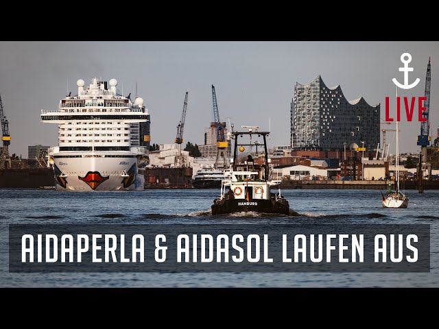 Freitag Abend AIDA Shipspotting Live vom Bubendey Ufer Hamburg