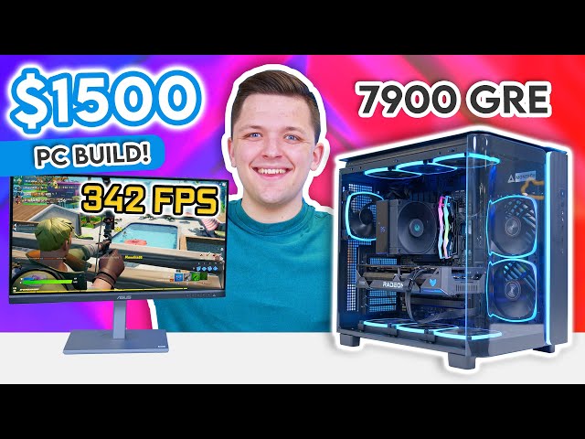 Best $1500 Gaming PC Build 2024! 👑 [ft. RX 7900 GRE & Ryzen 7600X w/ Benchmarks]