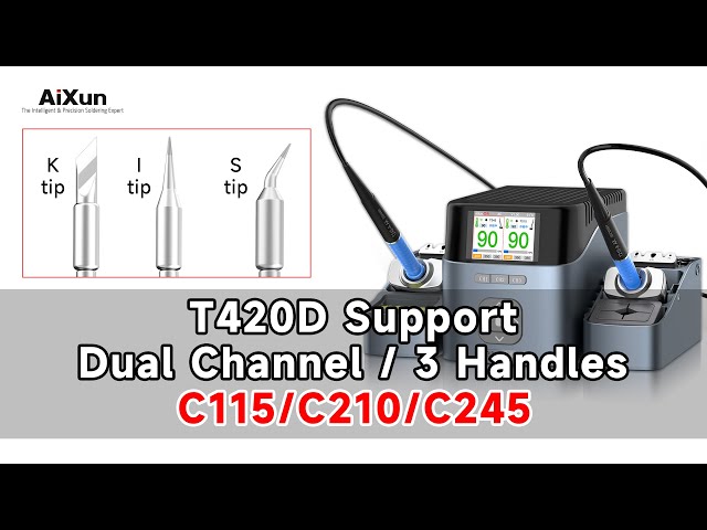 Soldering Tips For Small Electronics | Double Handles Soldering Station Support C115/C210/C245
