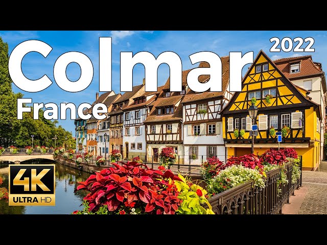 Colmar, France Walking Tour (4k Ultra HD 60 fps) - With Captions