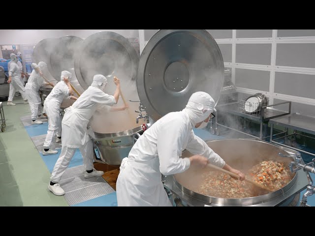 Handmade School Lunch for 3,000 People 手作り学校給食 カレーライス Junior High School Food - Giant Curry