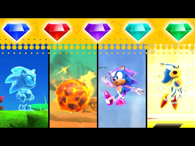 Sonic Superstars: All Chaos Emerald Powers & Super Forms